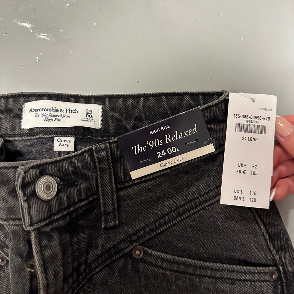Abercrombie & Fitch Men's Gray Relaxed Jeans